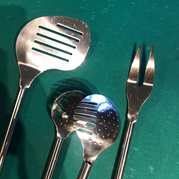 Poligo BBQ Tools with Golf Club logo. Hvy duty stainless steel & rubber handles - Picture 7 of 9